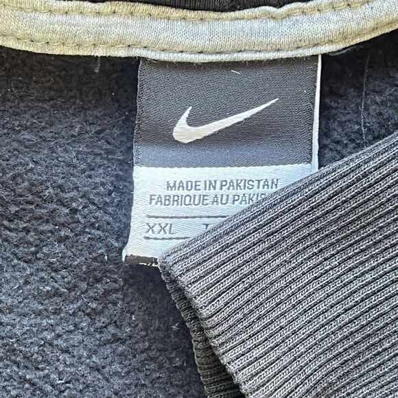 Nike Men’s Y2K Full Zip Hoodie Sweatshirt XXL Embroidered Swoosh Faded Black - Picture 4 of 7
